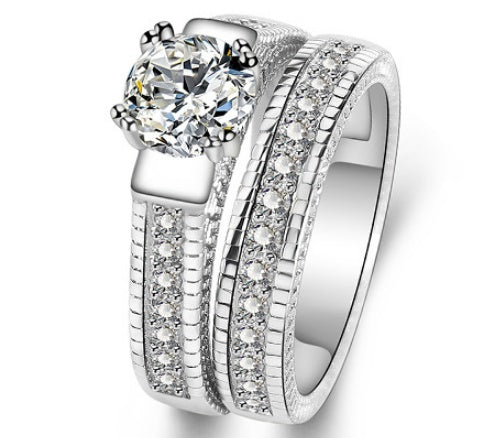 Luxury double decker ring